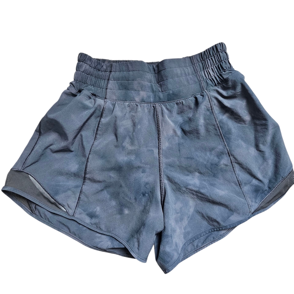 Women's Blue Tie Dyed Athletic Shorts